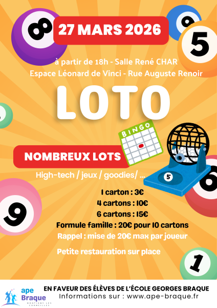 Affiche loto mars 2026
